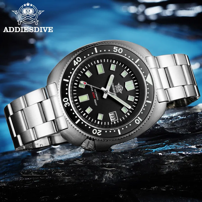Zegarek na rękę Addiesdive Men Abalone nurkowanie męskie mechaniczne zegarek luksusowy szafir szklany automatyczny wodoodporny zegarek renOj hombre 230215