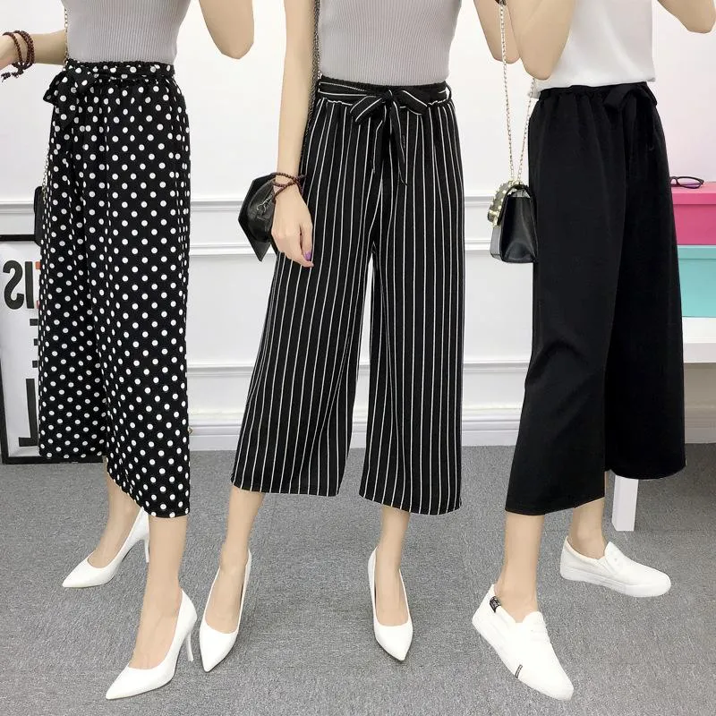 Women's Pants & Capris Soft Comfort Women 2023 Casual Summer Slacks Loose Wide-Leg Ankle-Length Long Trousers Female