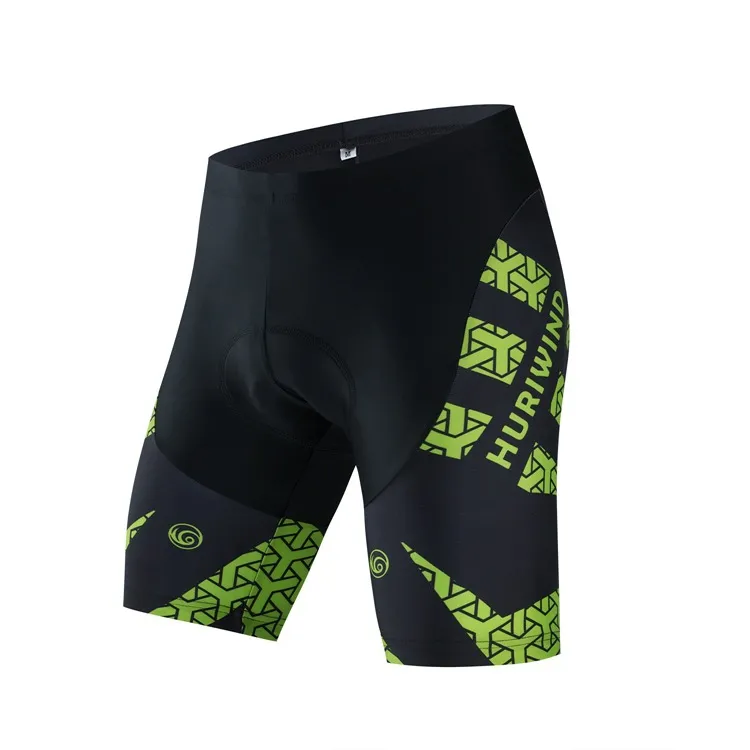 Pantaloncini da ciclismo da uomo Pantaloncini da mountain bike con imbottitura in gel verde nero Pantaloncini attillati da bici traspiranti all'aperto