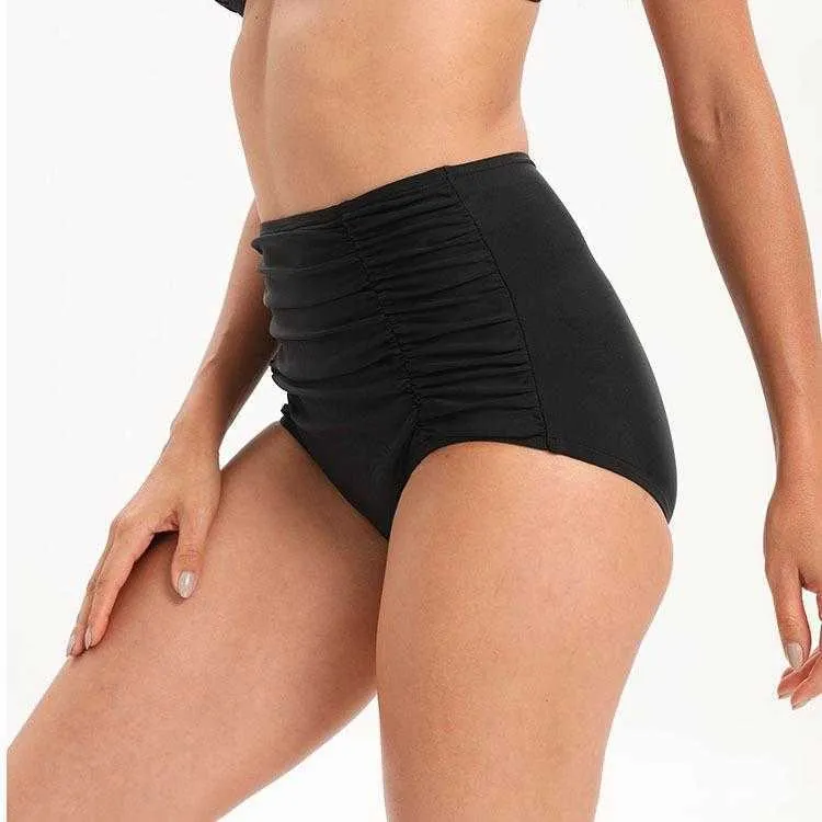 Trójkąt w talii Bikini Bikini Plisted Swimsuit Bottoms Bottoms Swimming