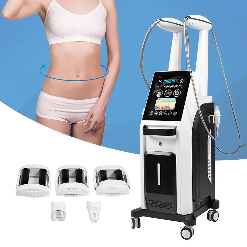 Icke-invasiv bantning RF Face Body Skin Drawing 360 Rotation Roller Anti Cellulite Vakuum Roller Slimming Massage RF Machine