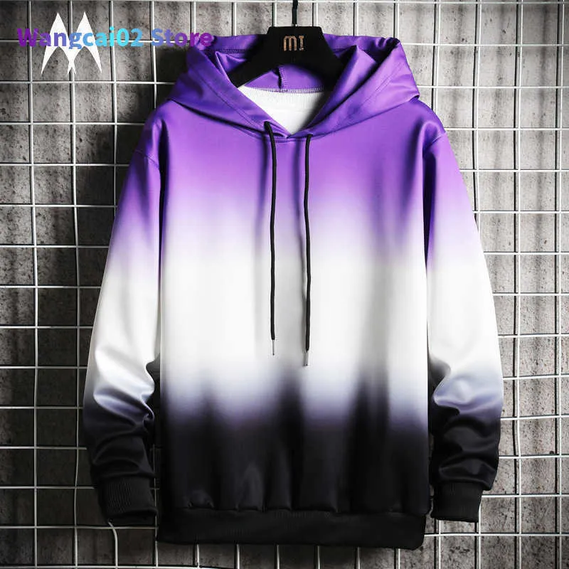 Heren Hoodies Sweatshirts Heren Hoodies Sweatshirts Mens Street Hip Hop Hoodies Fashion Gradient Sweatshirts Spring Spring Casual Harajuku Men Hoodie Lange mouw 021523H