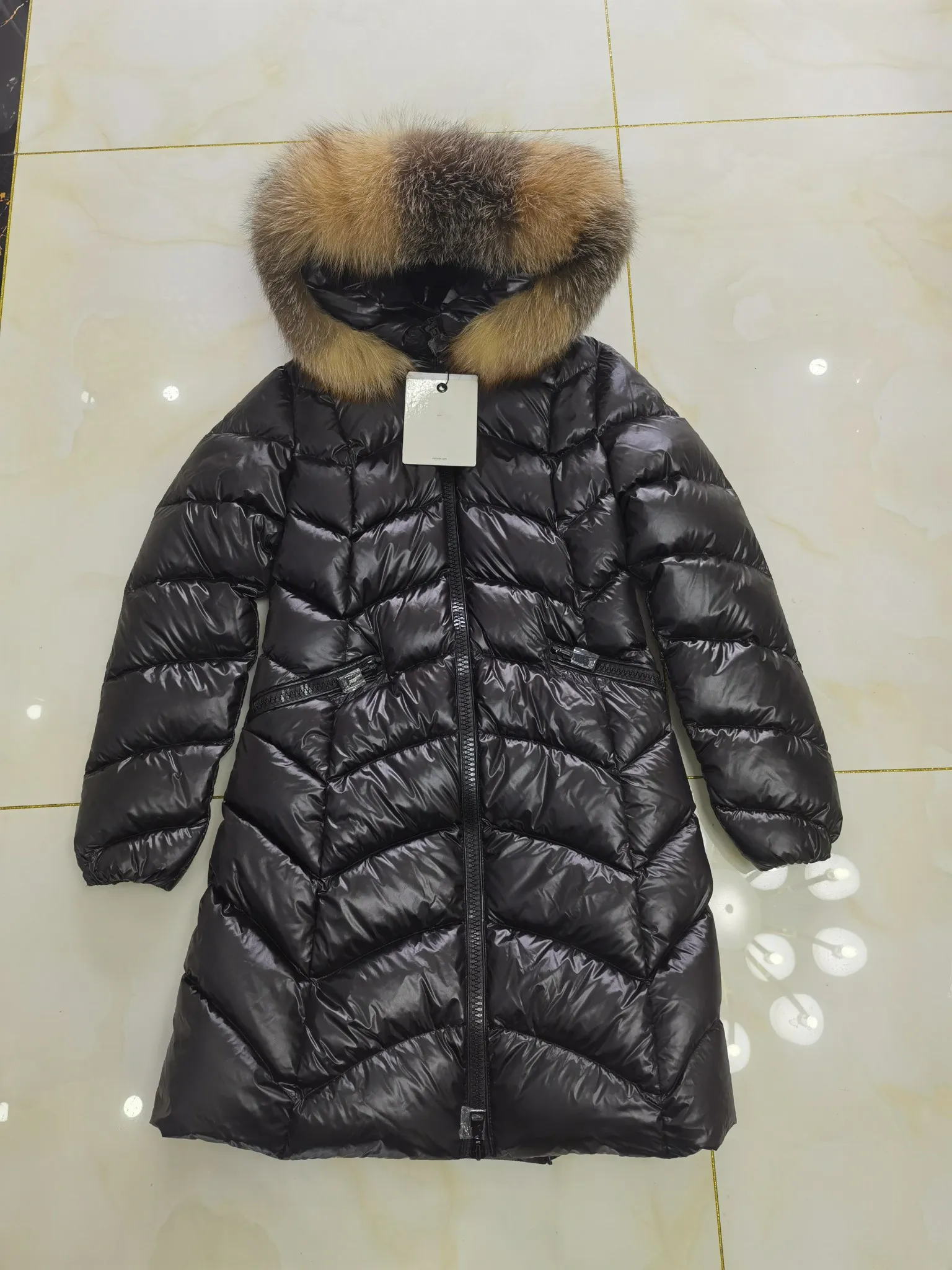 Women's Vests 2023 Winter Coats Quality Real Fur Collar Slim Female 90 White Duck Down Jackets Lady Long Parkas Hoodies 230215