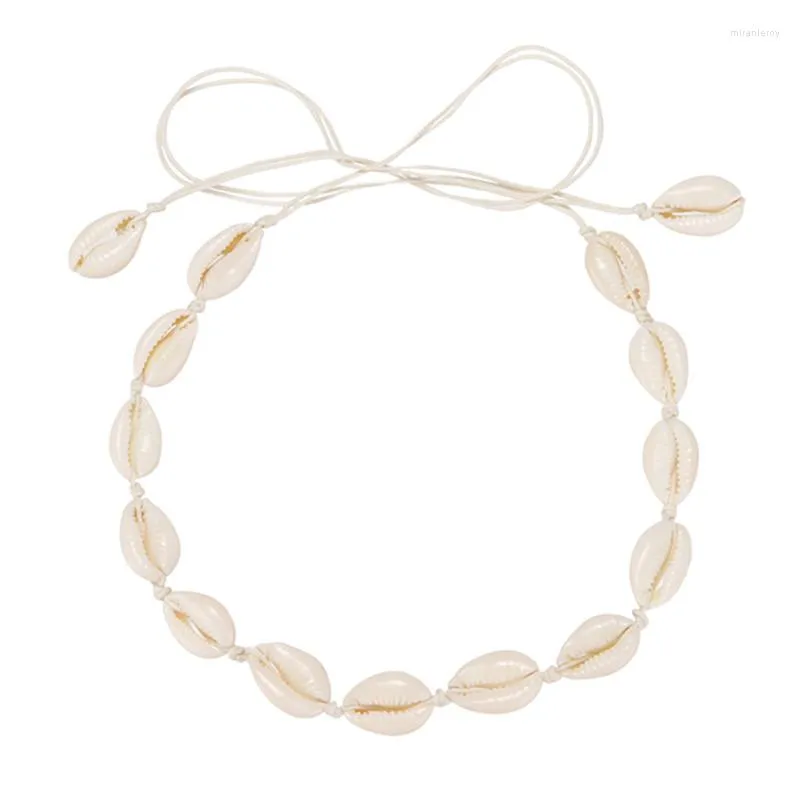 Choker 2023 Bohemian Natural Seashell Halsband för kvinnor Fashion Summer Beach Cowrie Shell Collar Kvinnlig kedja