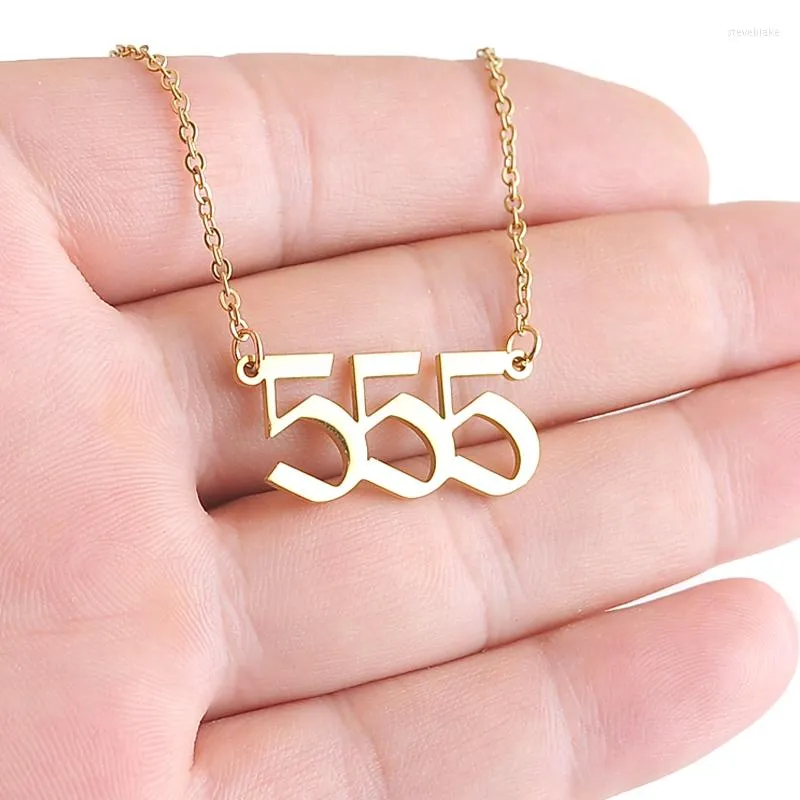 Pendant Necklaces Fashion Arabic Numeral 1-9 Necklace For Women Stainless Steel Choker Chain Jewelry Birthday Girl Gift Wholesale