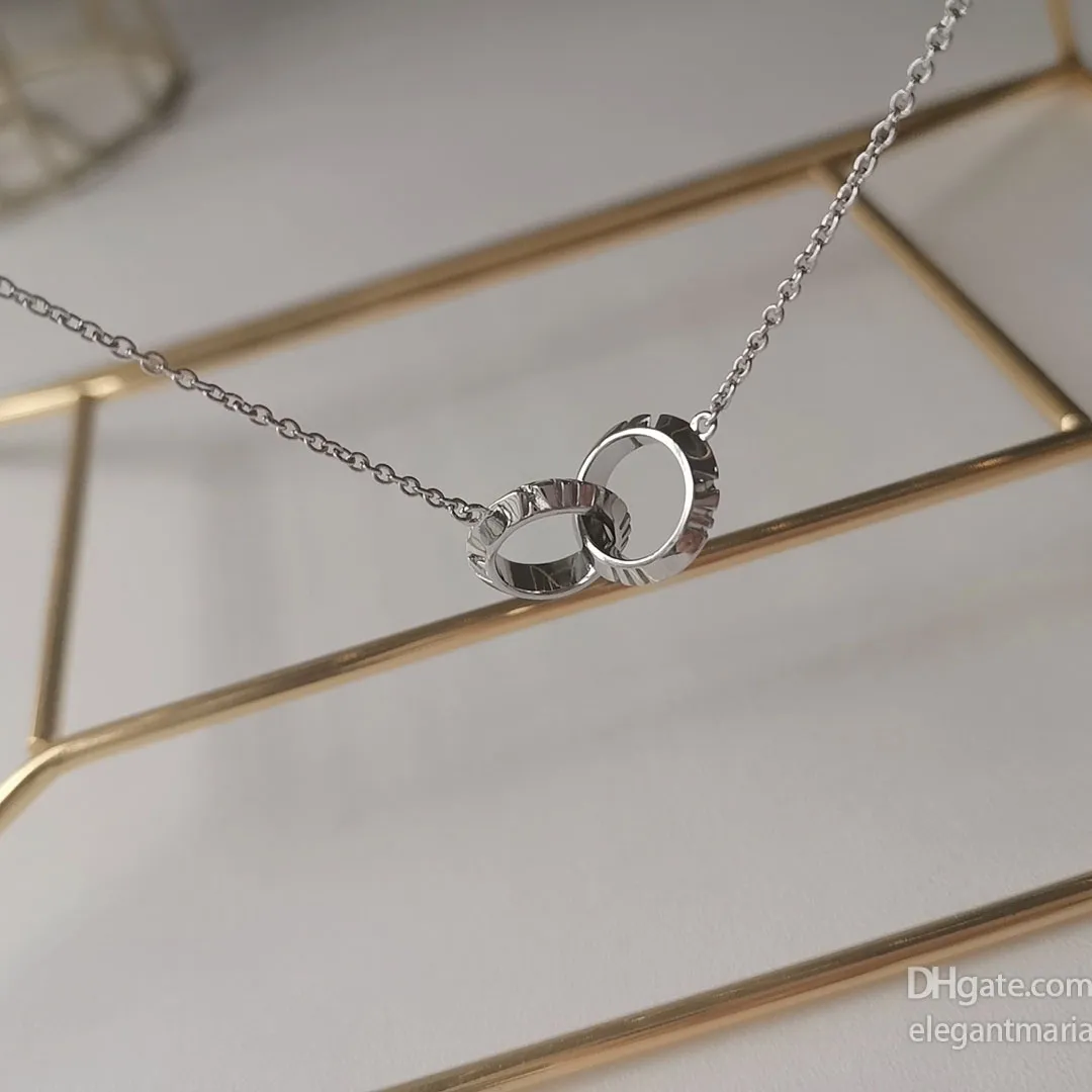 Hjärta smycken silver guldkedja med diamanthänge halsband set överlappande 18k hängsmycken hårdvara designer kvinnor män par mode vakt bröllop fest gåva 22