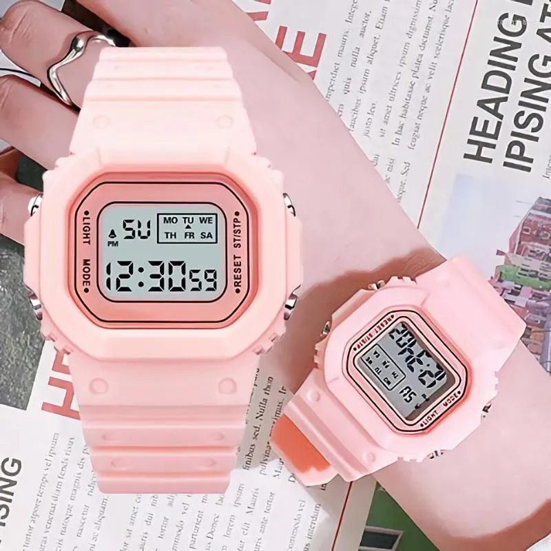 Montres-bracelets femmes montre numérique montres LED pour dames horloge électronique poignet femme 2023 Relogio Feminino