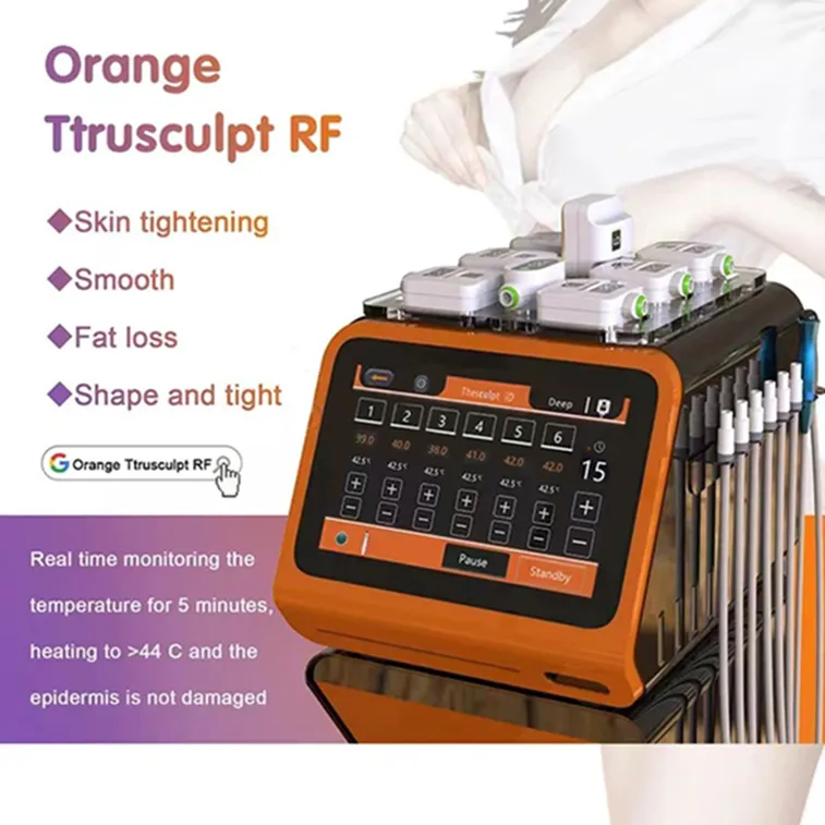 2-MHz-Behandlung zum Abnehmen der monopolaren HF-Maschine zur Hautstraffung und zum Abnehmen des Körpers TruSculpt ID Cellulite-Behandlung verfügt über 8 Griffe