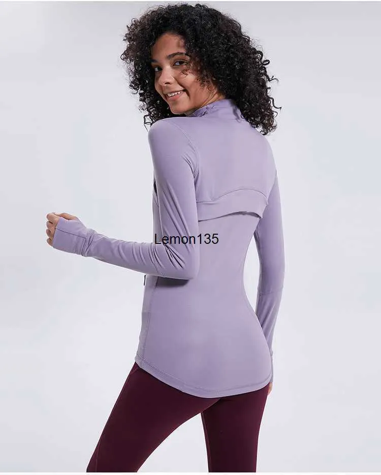 Trainingsanzüge für Damen L-78 Herbst Winter Neue Reißverschlussjacke Schnell trocknende Yoga-Kleidung Langarm-Daumenloch-Trainingslaufjacke Damen Slim Fitness66