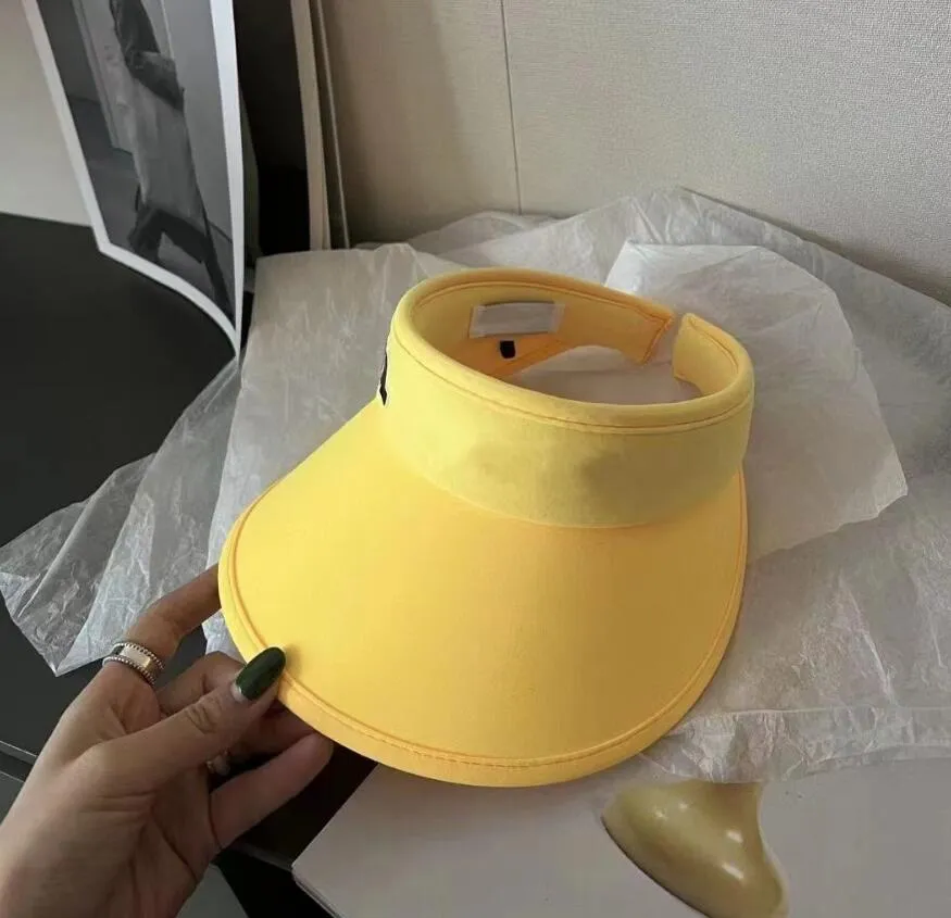 Şapka atkı seti Moda yaz vizör spor boş üst Açık rahat tasarımcı sünger rahat tenis şapka topu_voghion.com