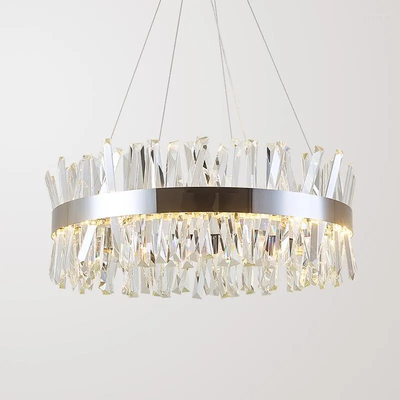 Pendant Lamps Modern Crystal Ceiling Chandelier For Living Room Bedroom Led Decor Designer Luxury Gold/ Chrome Indoor Lighting