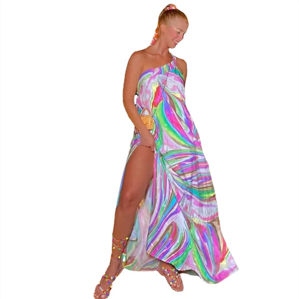 beach renewal dresses White Cotton Beach dress and gold embroidery Medium / White / Cotton