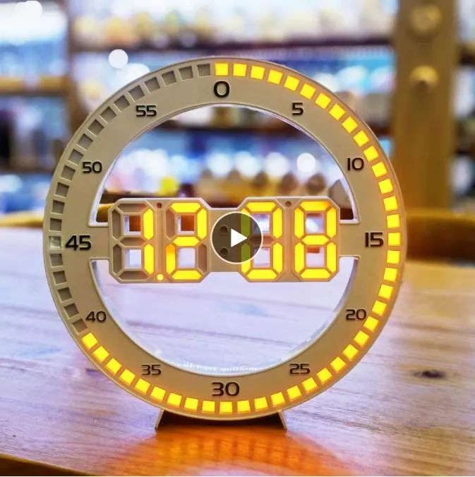 Wohnkultur Große Wanduhr LED Uhr Kreative Jump Zweite Uhr Digitale Uhr 3D  Stille Elektronische Uhr Wohnzimmer Ornament Von 28,63 €