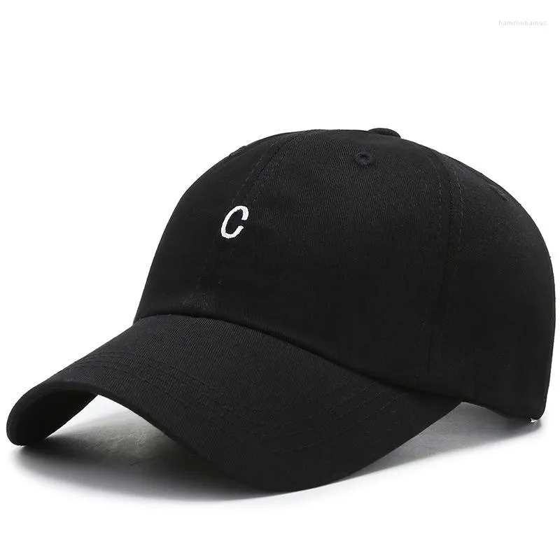 Berets Men Women Zwykły bawełniany, umyty twill niski profil czapki baseballowe unisex czarny czapkę z literą