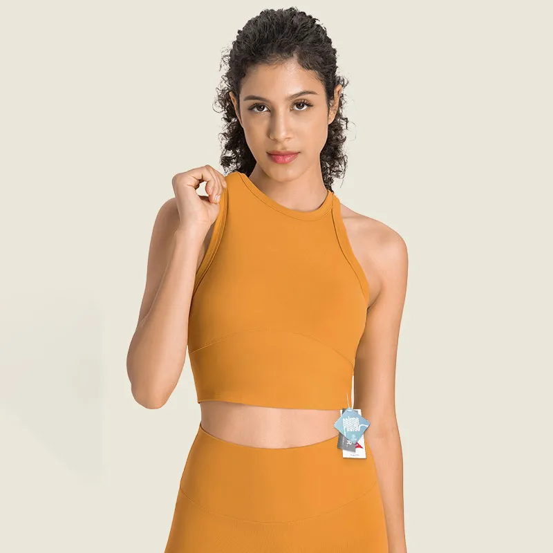 Yoga Bra Racerback Tank Top With Removable Cups Antibacterial