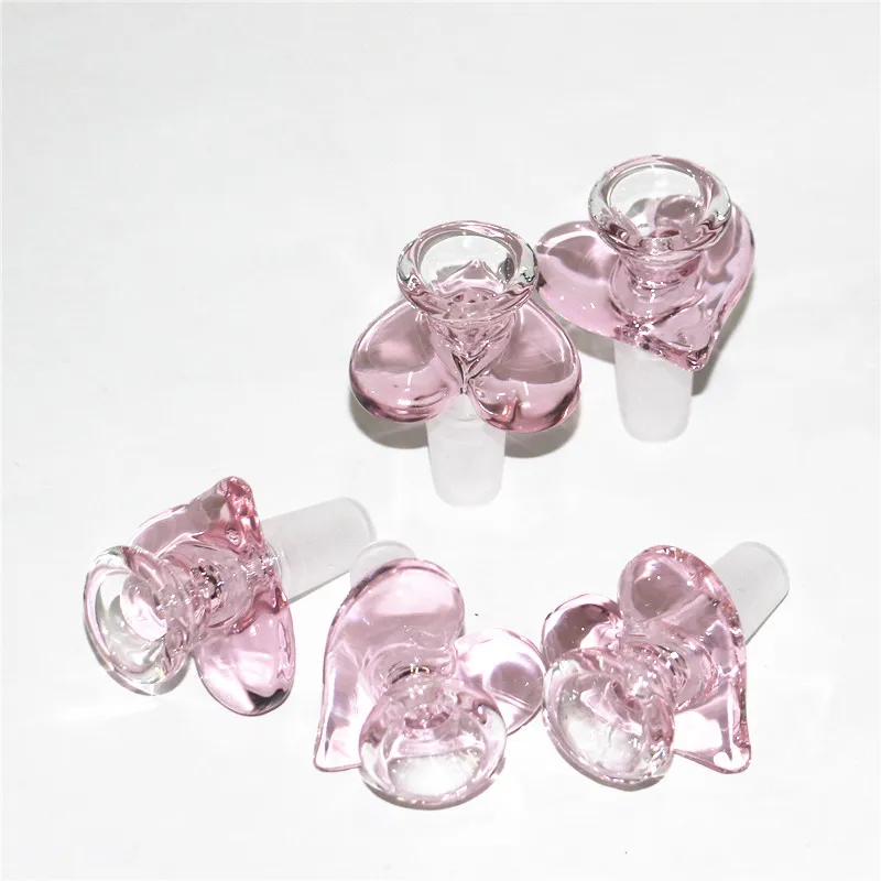 thumbnail image 2 of 14mm Pink Thick Glass Butterfly Bowl Slide - Handmade Hookah Piece 2 of 5