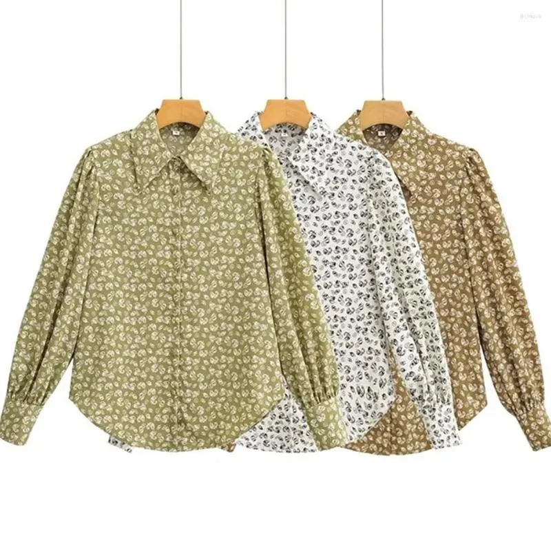 Blusas de mujer Maxdutti Indie Folk Estampado floral Blusa de moda Camisas de otoño de manga larga Casual Mujer