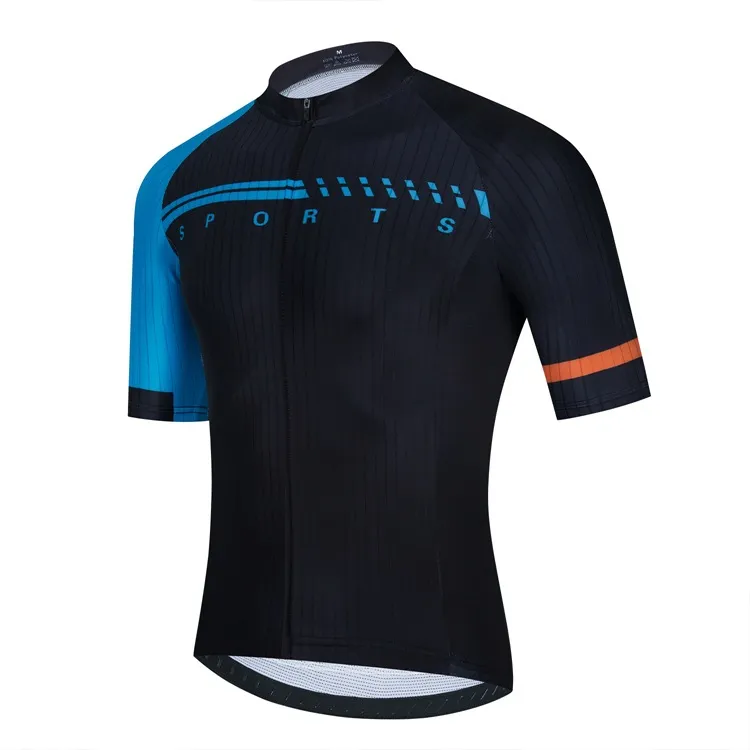 Black Blue Pro Team Cycling Jersey Summer Cycling Wear Mountain Bike kläder cykelkläder MTB Bike Cycling Kläder Cykel Toppar B7