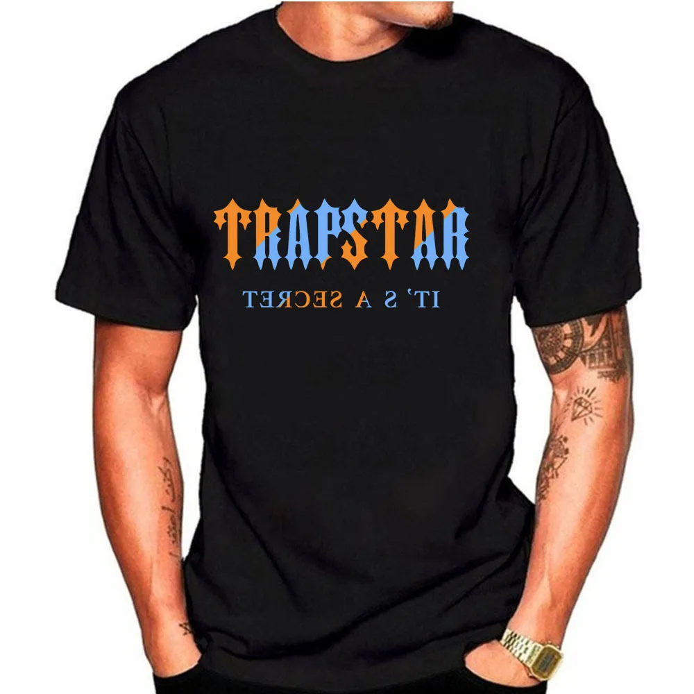 Trapstar t-shirt för män med kort ärmtryck kläder herr designer t-shirts Sport Sommar Svarta mode pikétröjor herr kvinnor T-shirt lyxiga kläder dunk skjorta