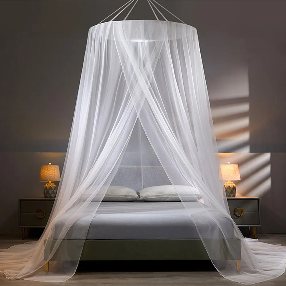 Mosquito Net Yanyangtian Bed Canopy na łóżku Mosquito Net Letni kemping namiot odstraszający zasłonę Składany sieć sypialnia 230214