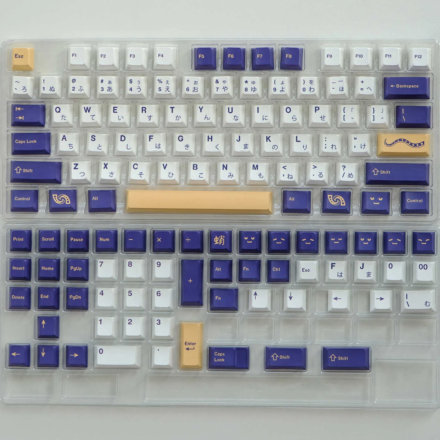 GMK Tako base + extra セット キーキャップ 自作キーボード Gmk tkoキーボードキャップ,129キー,チェリープロファイル,pbt