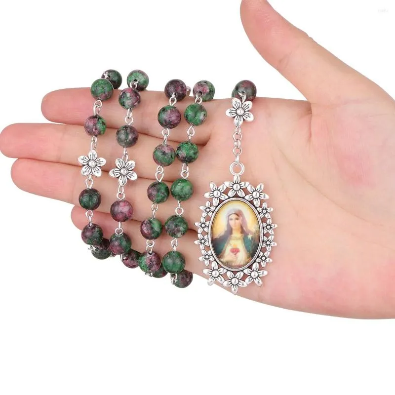 Diyalo Rosenkranz Der Sieben Leiden - Religiöse Gebetsperlenkette Mit Maria Anhänger