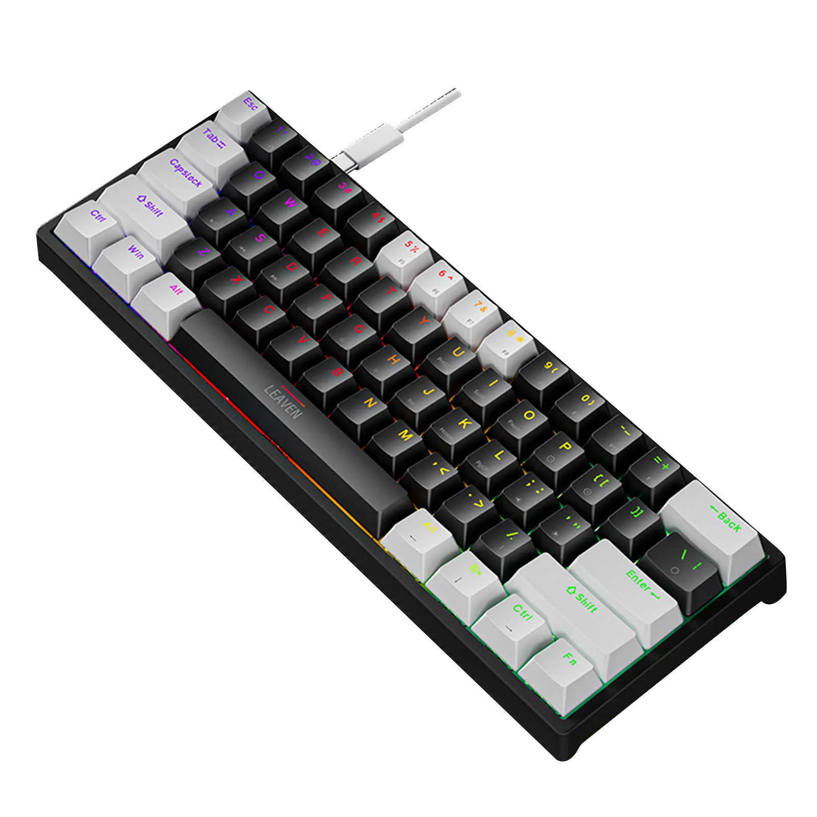 Tastaturen Gaming Wired Mechanical Keyboard Spielzubehör K620 Tastatur Typ-C RGB Buntes Licht Hotswap Home Office Computer T230215