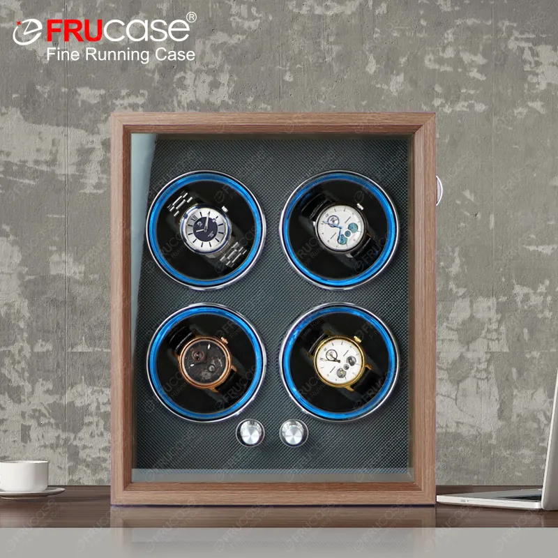 Titta på Winders Frucase Watch Winder för automatiska klockor Box Jewelry Watch Display Collector Storage med LED 230214