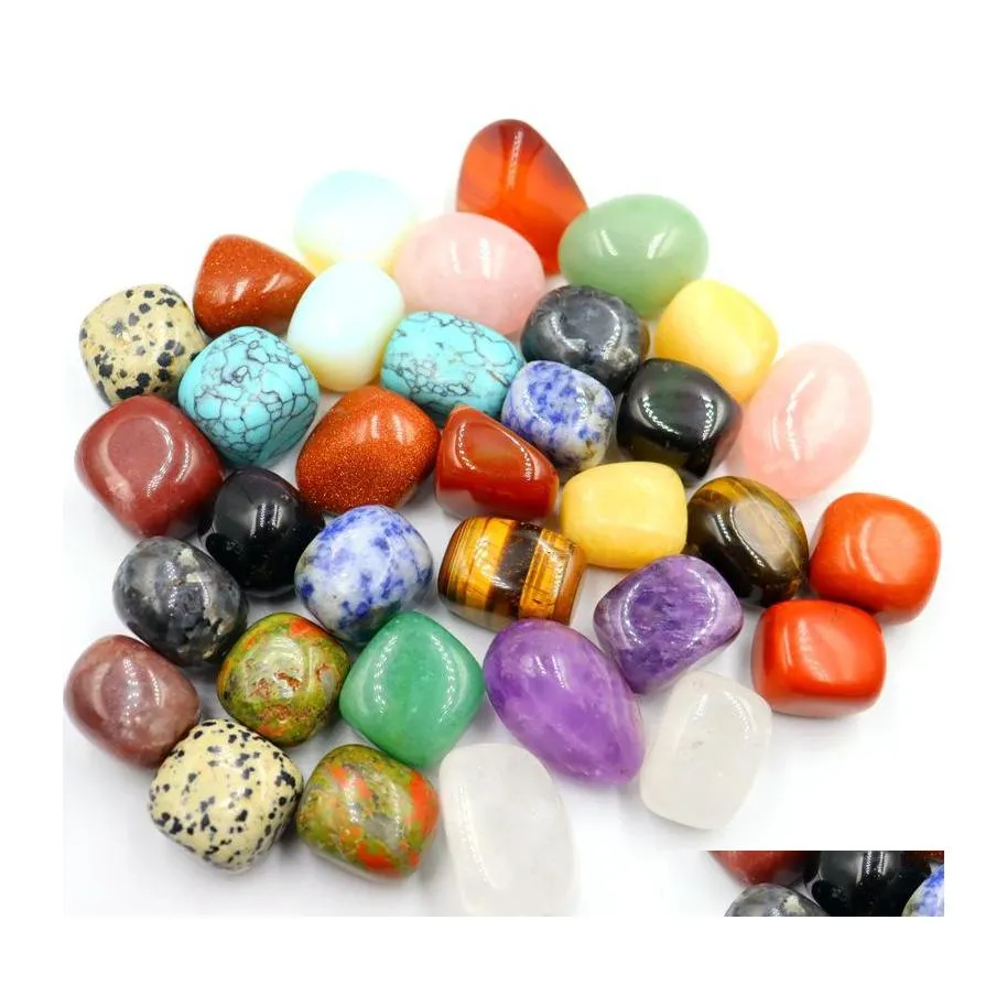 Stone 23cm irregar chakra p￤rlor staty naturliga stenar snidade dekoration roskvartl￤kning crystal presentrum prydnadsdekor dropp de dhcx2