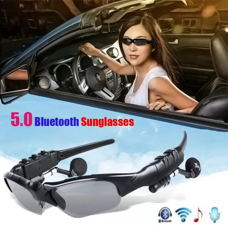 Smart Audio Bluetooth Sunglasses Earchphone BT5.0 Szklanki słuchawkowe bezprzewodowe słuchawki podwójne podłączone wsparcie Wszystkie smartery telefony