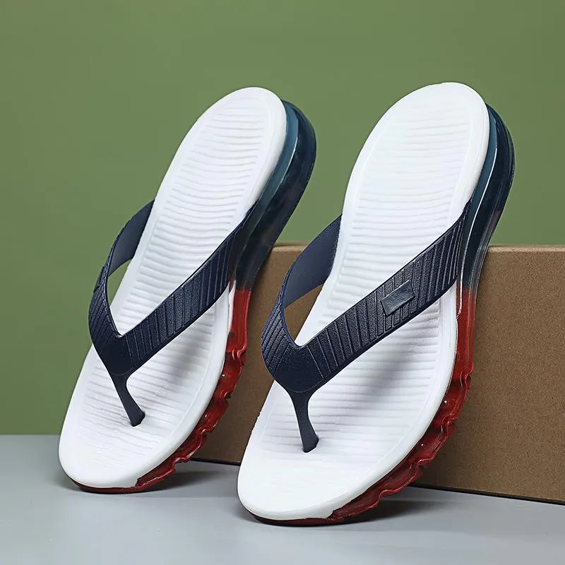 Hela högkvalitativa 748 Summer Slippers Palm Air Cushion Designer Sandaler Men Home Casual Shoes Man Platform Flip Flops 38-46 Sizeslippers 5