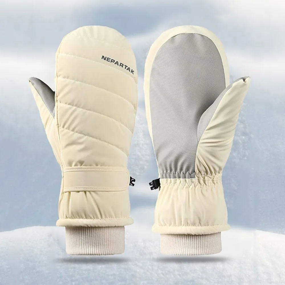 Ski Gloves Thick ing Warm Waterproof Cycling Mittens Snowboard Women 230214