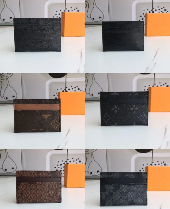 Geldbörsenhalter Klassische Kartenhalter Männer Frauen Mini Kleine Brieftasche Hochwertiger Kreditkartenhalter Schlanker Bankkarteninhaber mit Box Insgesamt 5 Kartensteckplätze