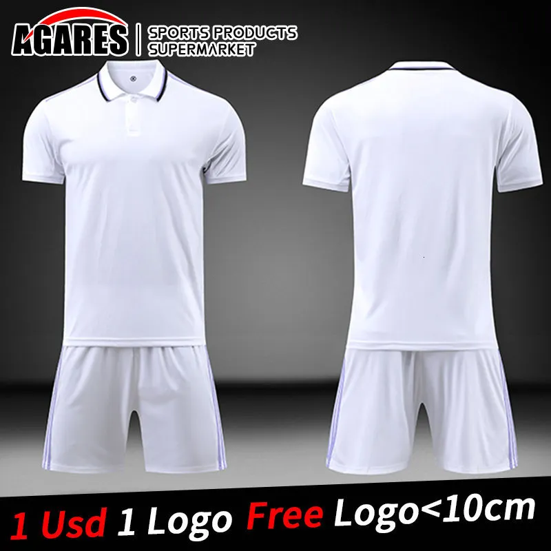 Ao ar livre t-shirts mens meninos futebol jersey terno equipe esporte treinamento futebol conjunto crianças nome personalizado número respirável manga curta kits 230215