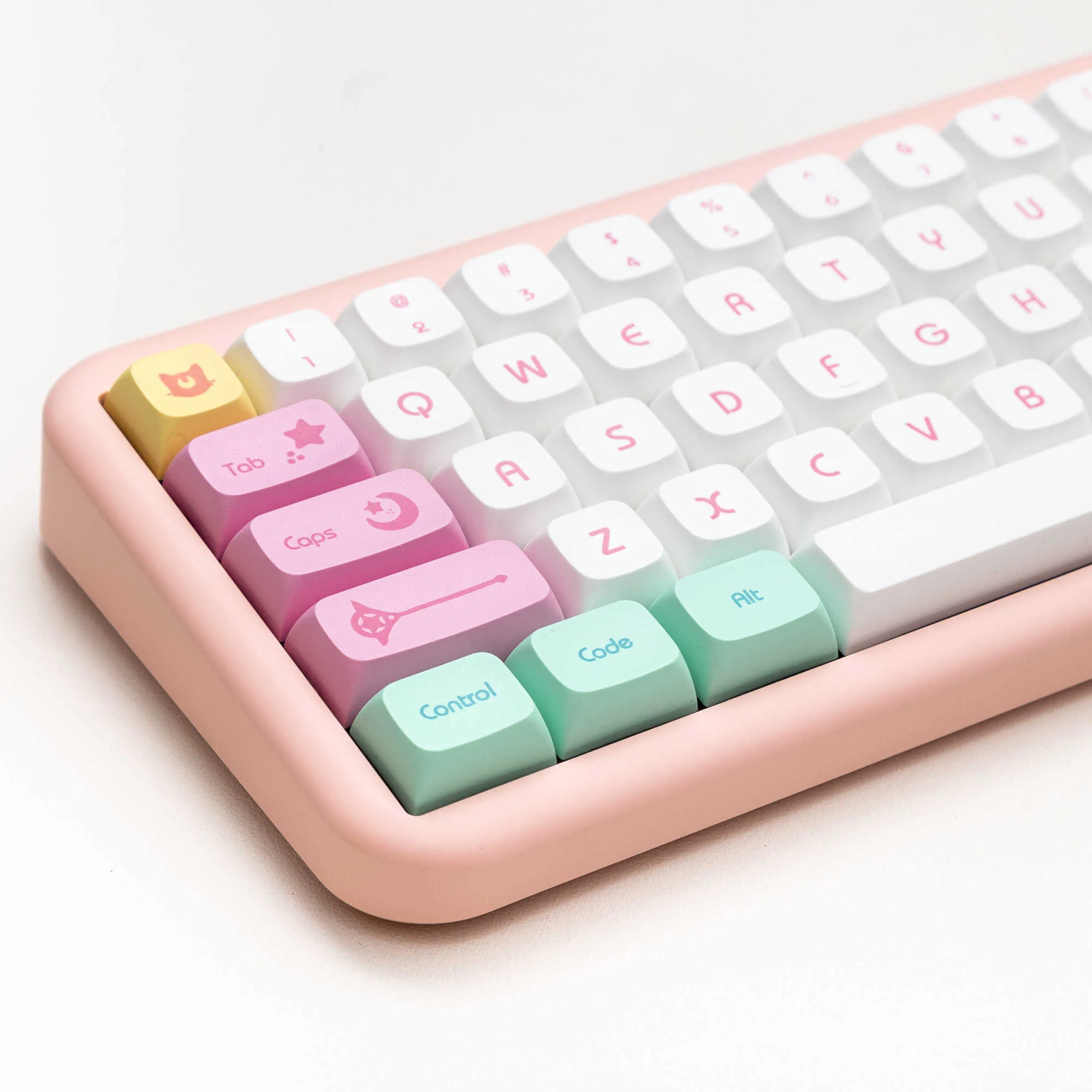 Tangentbord 143 Keys Magical Girl Pink KeyCap Cute KeyCaps XDA Profile PBT Dye SubliMation KeyCap för MX Switch Mechanical Keyboard KeyCaps T230215