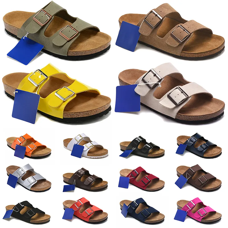 2023 Designer Sandalen Birks Heren Flip Flops Arizona Slippers Zwart Wit Bruin Roze Suede Slangenleer Klompen Mannen Vrouwen strand Outdoor Schoenen