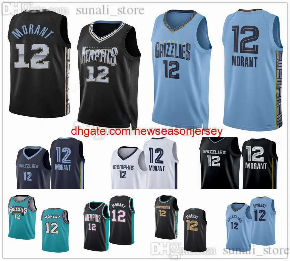 Stitch Custom 2022 23 Statement 12 Basketball Ja Morant Jerseys White