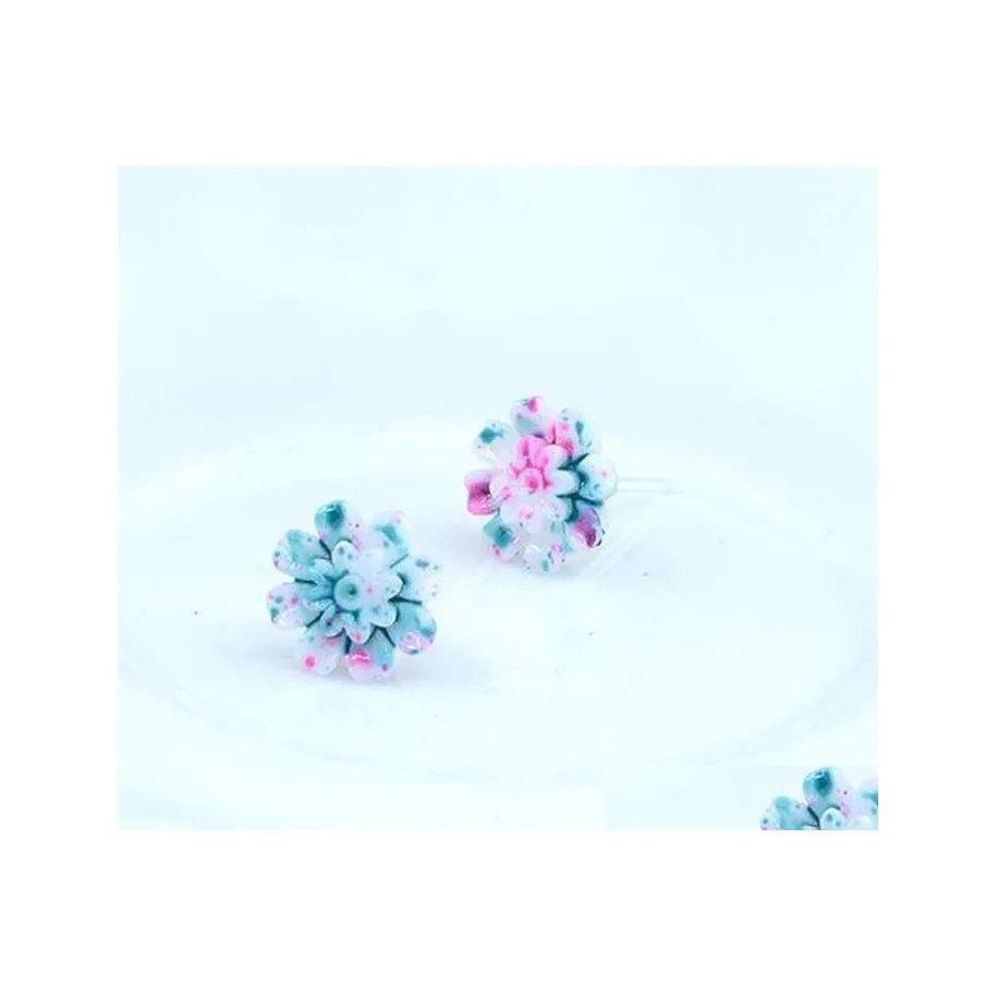 Stud -oorbellen voor vrouwen groothandel Daisy Flower Drop levering sieraden DHWE9