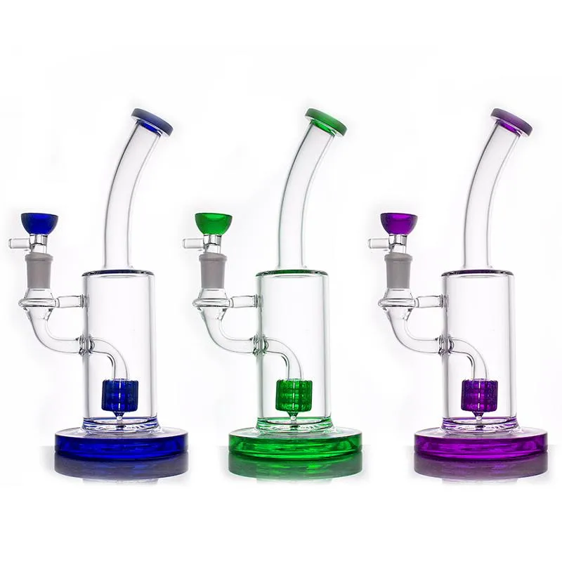 Bong in vetro femminile spesso e inebriante Fab Egg Pipa ad acqua Narghilè Viola Blu Verde Mobius Matrix 23 cm di altezza Recycler Dab Rig Bong con tubo bruciatore a olio maschio Dhl gratuito