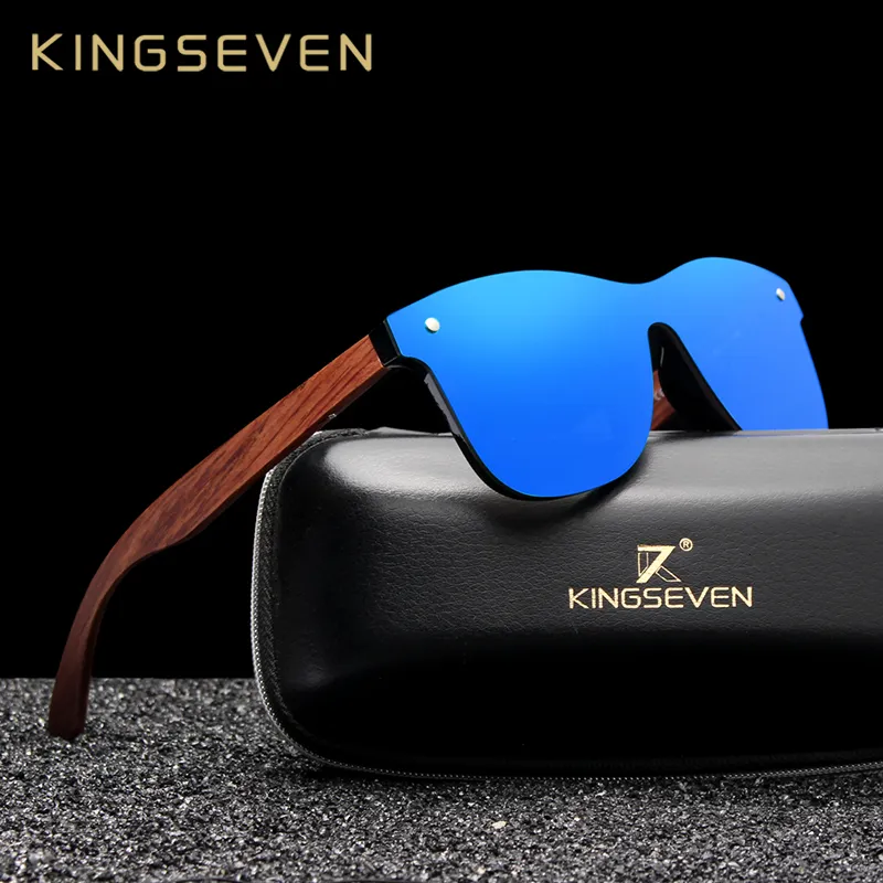 Sunglasses KINGSEVEN Natural Wooden Sunglasses Men Polarized Fashion Sun Glasses Original Wood De Sol Masculino 230214