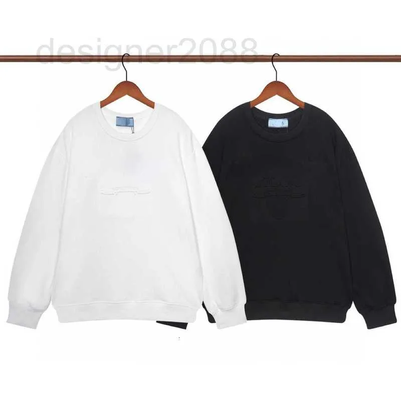Hoodies للرجال Sweatshirts Designer Brand P Spring and Autumn Stereo Patch Bag Lound Cotton Lettering Nasual White M-XXXL A8ml