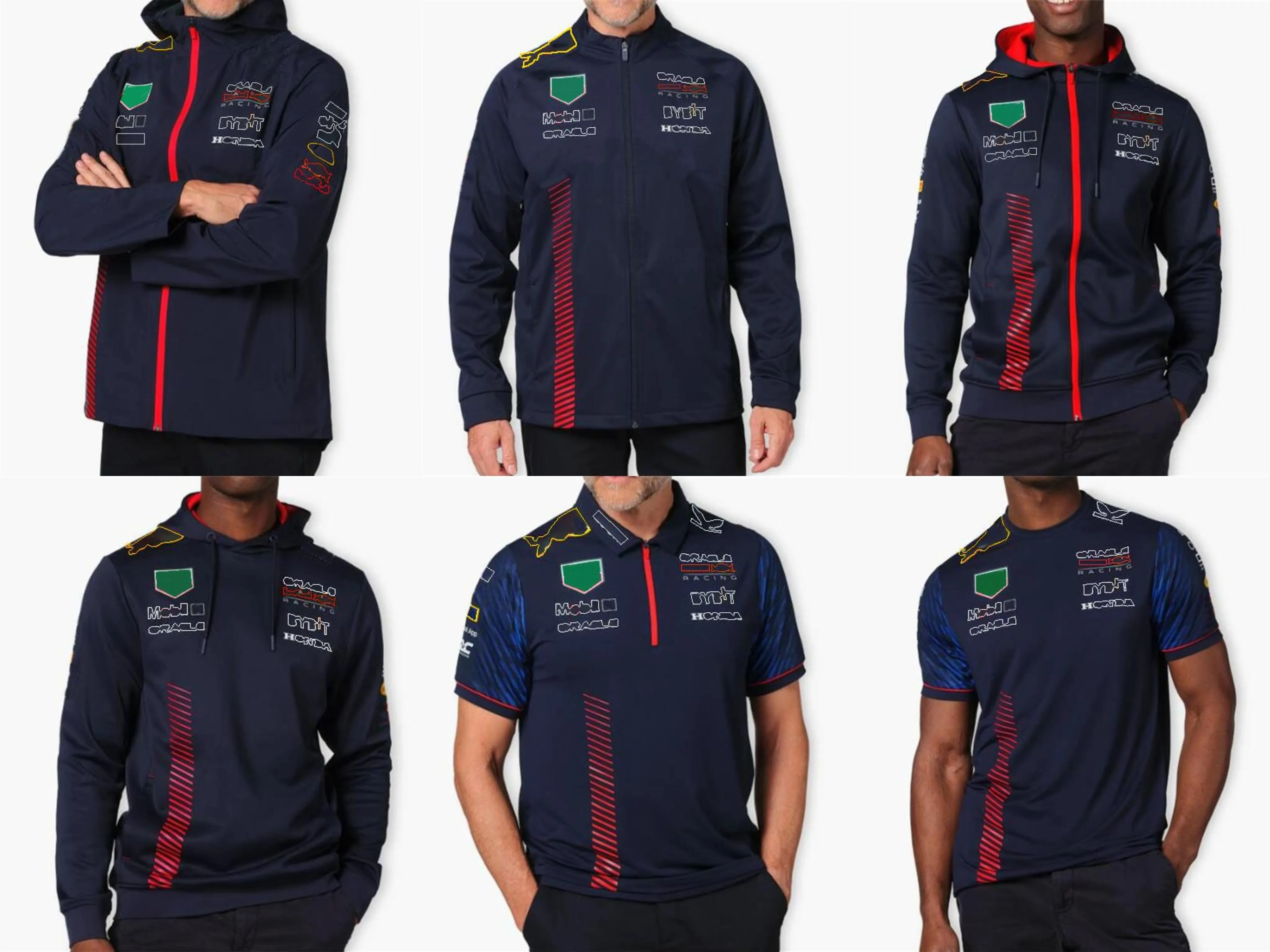 Formel 1 racing hoodie nytt team polo skjorta anpassning