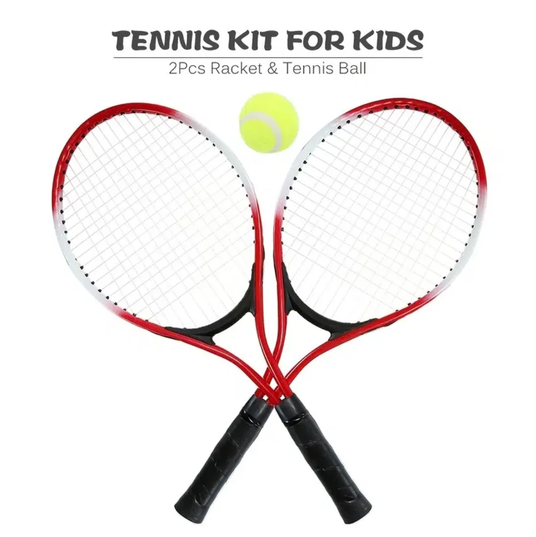 1PCテニスボールを備えた1ペアテニスラケット1PCバッグ、アウトドアスポーツ、テニスプレイ、友人、家族エンターテイメント用