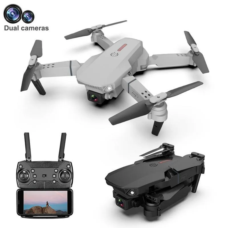 드론 E88Pro RC 드론 4K 1080p 와이드 각도 HD 카메라 접이식 헬리콥터 WiFi FPV 높이 보류 선물 장난감 230214