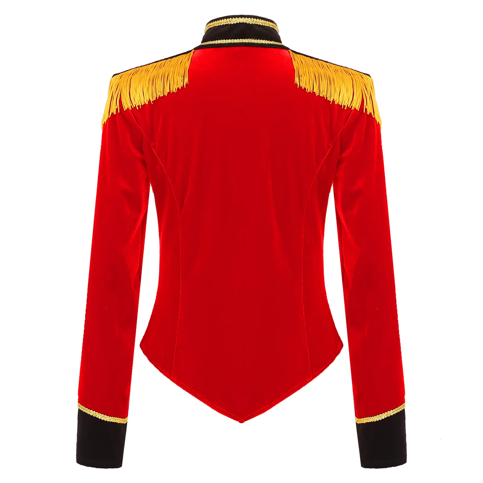 Disfraz Forzudo Circo Chaqueta De Domadora De Circo Con Lentejuelas - Tallas S-3XL (negro/dorado