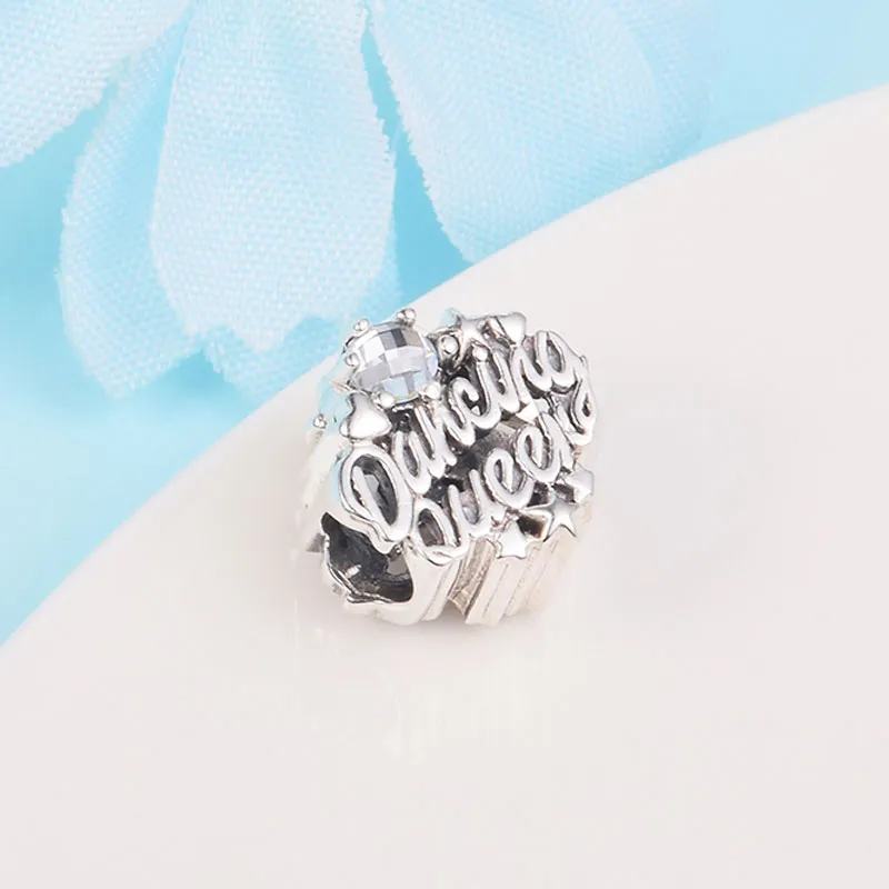 925 Sterling Silver Openwork Dancing Queen Bead si adatta ai braccialetti con ciondoli stile Pandora di gioielli europei