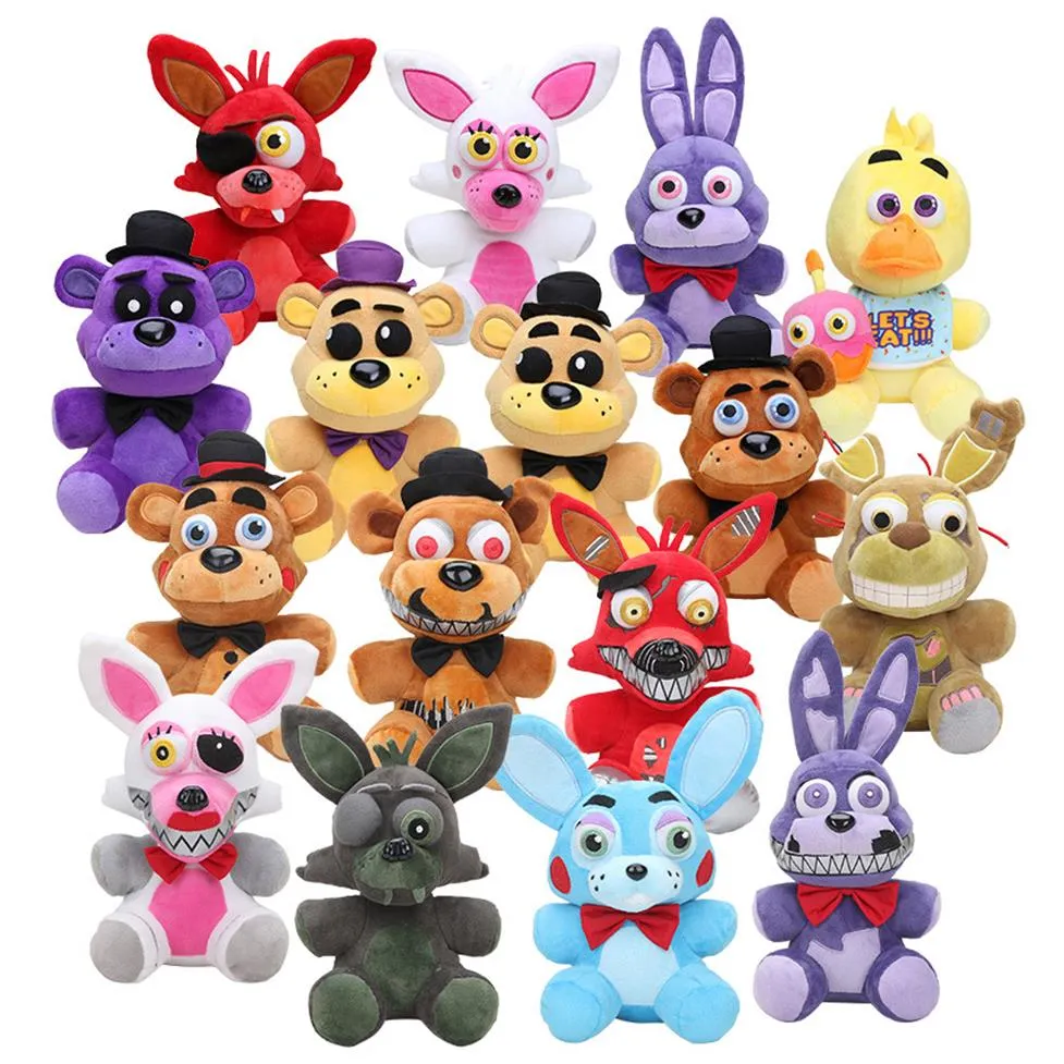 Zhongkaihua FNAF Poupée en peluche Bonnie Sisters Location Golden Foxy pour  filles et garçons Cadeau de Noël et d'anniversaire