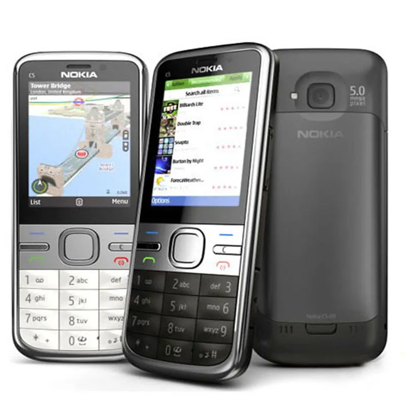 Original Refurbished Cell Phones Nokia C5-00 WCDMA 3G phone for Student Old Man Mobilephone