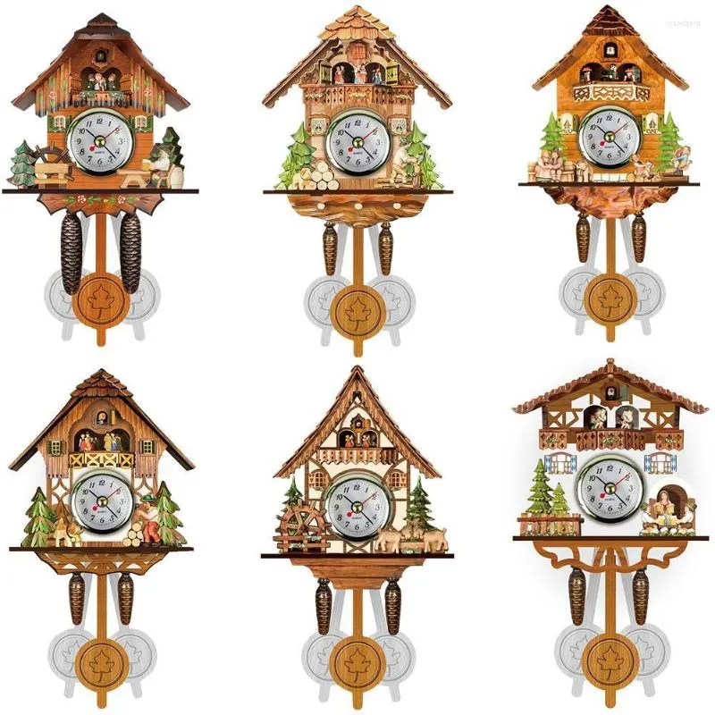 Wandklokken houten koekoeksklok antiek grappig vogelhout voor huizendecoratie accessoires