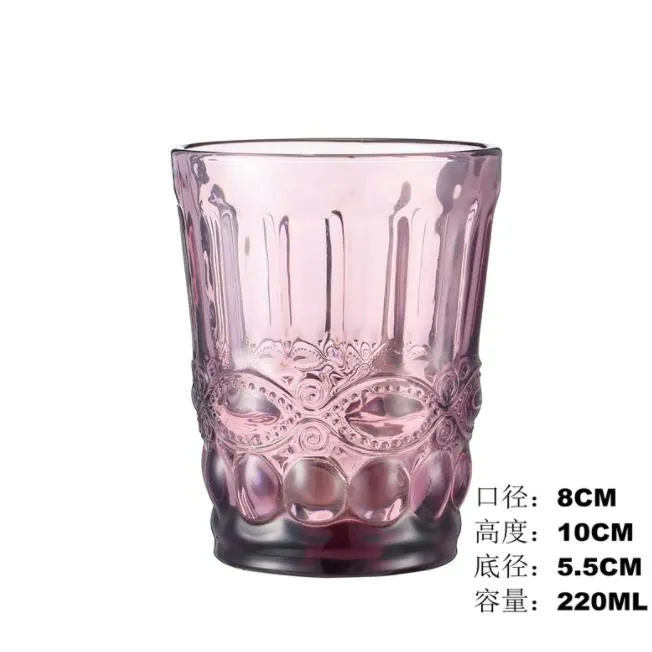 Set 10 bicchieri alti vintage in vetro design anni